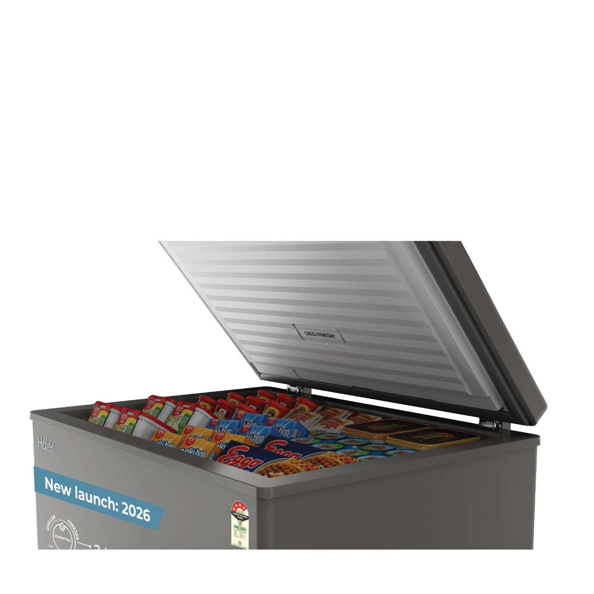 Haier Deep Freezer 235L Hard Top Convertible Single Door (Titanium)